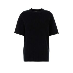 Extreme Cashmere Women Black Stretch Cashmere Blend Scott Sweater